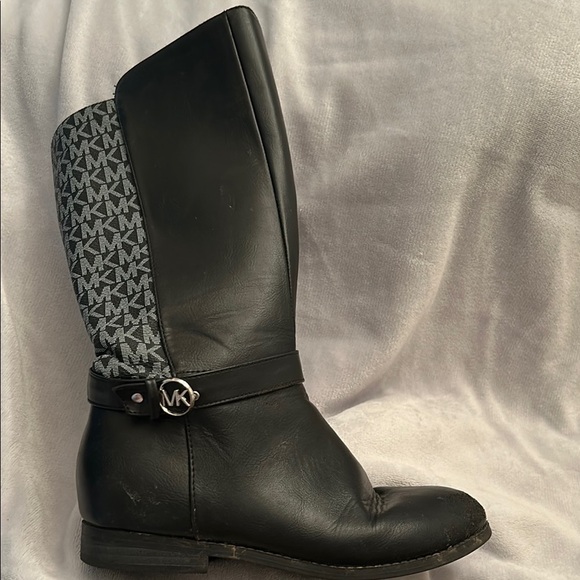 Michael Kors Kids Black Quilted Riding Boots - Picture 5 of 6